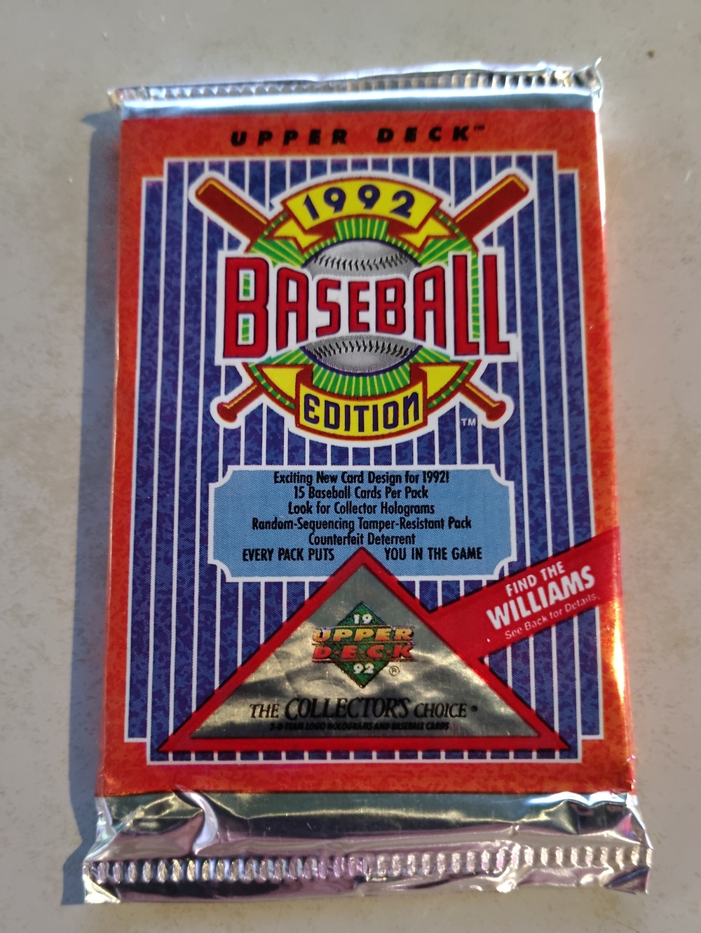 1992 Upper Deck Sealed Baseball Pack Find Ted Williams Autograph Chance